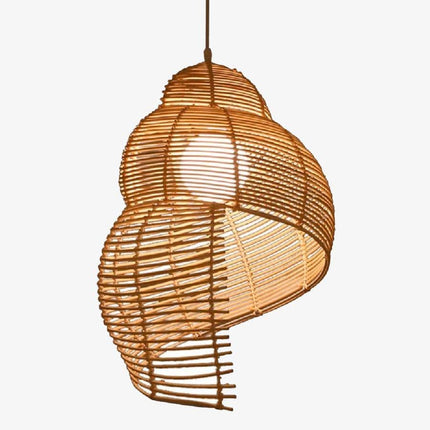 Suspension spirale en bois style asiatique — LZ4X9T1