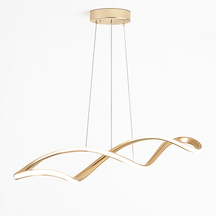 Suspension LED moderne pour salon et salle à manger avec télécommande Or/Chrome/Noir L92cm — LZ4X7P