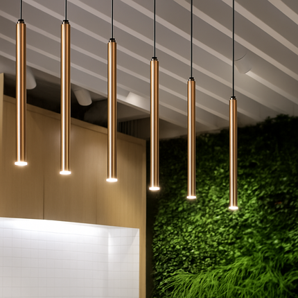 Suspension dorée pour restaurant et salle à manger — LZ4X9P