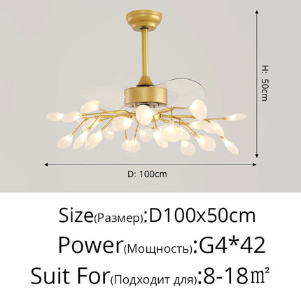 suspension ventilateur créatif moderne avec lumière LED