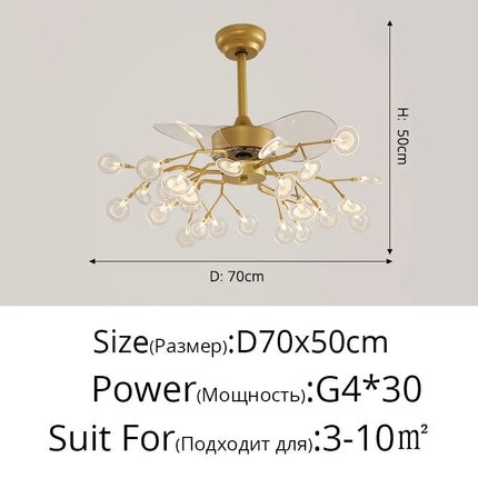 suspension ventilateur créatif moderne avec lumière LED