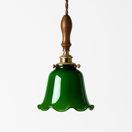 Suspension vintage en verre avec prise en cuivre style Edison — LZ4X9T
