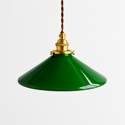 Suspension vintage en verre avec prise en cuivre style Edison — LZ4X9T