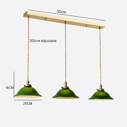 Suspension vintage en verre avec prise en cuivre style Edison — LZ4X9T