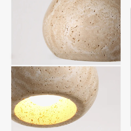 Suspension vintage en pierre naturelle avec éclairage LED intégré — LZ4X9P2