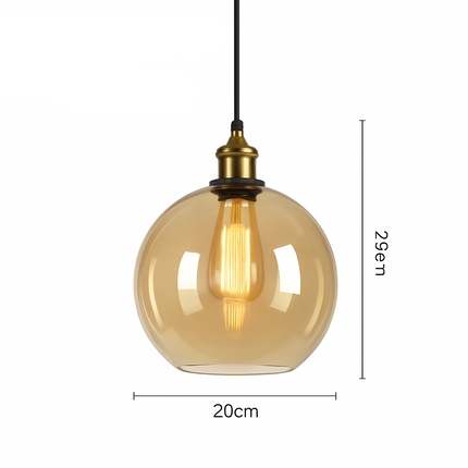 Suspension industrielle vintage en verre pour bar style nordique — LZ4X9P
