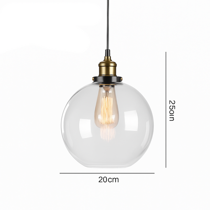 Suspension industrielle vintage en verre pour bar style nordique — LZ4X9P