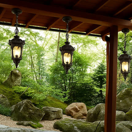 Suspension vintage étanche en verre pour extérieur et jardin — LZ4XJ9