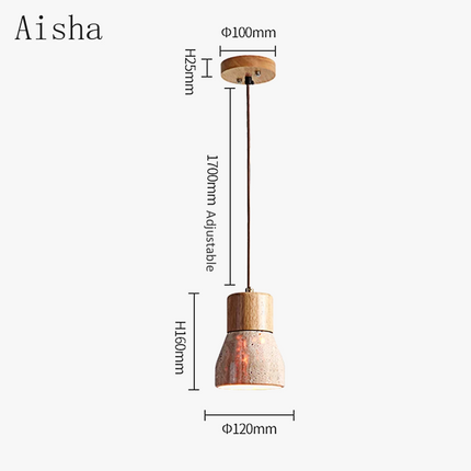 Suspension décorative Wabi Sabi en pierre naturelle — LZ4Q7X9