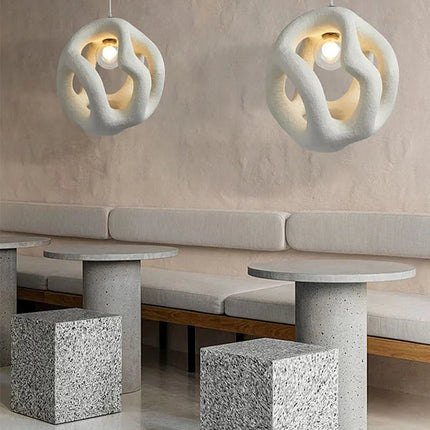 Suspension haut de gamme en résine LED style wabi-sabi — LZ4FJ9