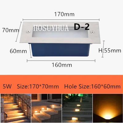 Spot LED encastré étanche IP65 3W-5W pour escalier et jardin 85-265V — LZ4X9T