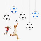 Ballon de football bleu