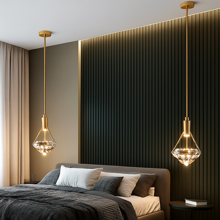 Suspension LED moderne cristal pour cuisine et chambre — LZ4X9P