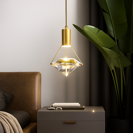Suspension LED moderne cristal pour cuisine et chambre — LZ4X9P