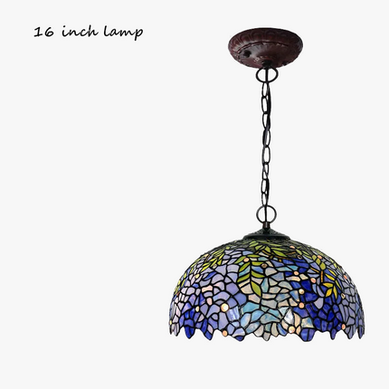 Suspension Tiffany vitrail Glycine pour salon et hôtel rétro — LZ4X9P