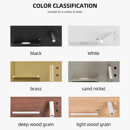 Applique murale LED sans fil avec chargeur USB Tokili — LZ4X9P2