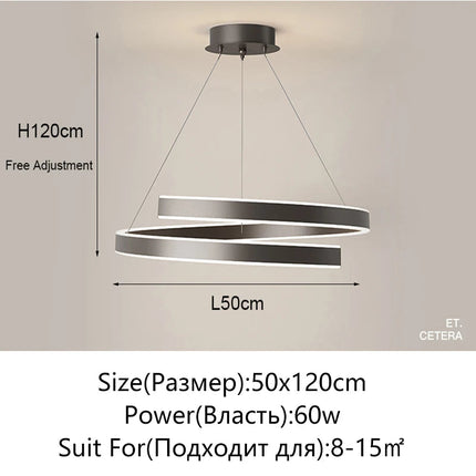 Lustre rond noir et blanc pour salon, salle à manger et cuisine — LZ4N7Q2F