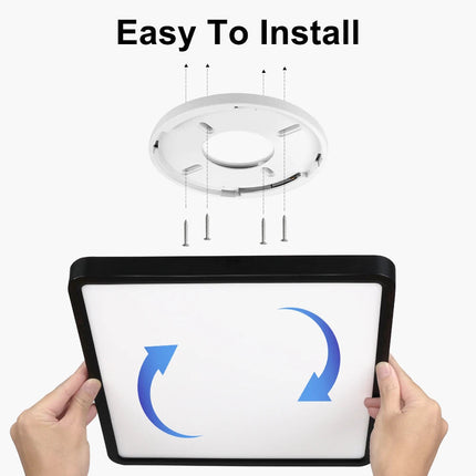 Plafonnier LED carré connecté avec commande vocale Alexa et Google — LZ4X9P