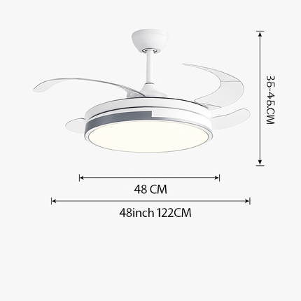 Ventilateur de plafond invisible avec lustre lumineux suspendu — LZ4P9XQ