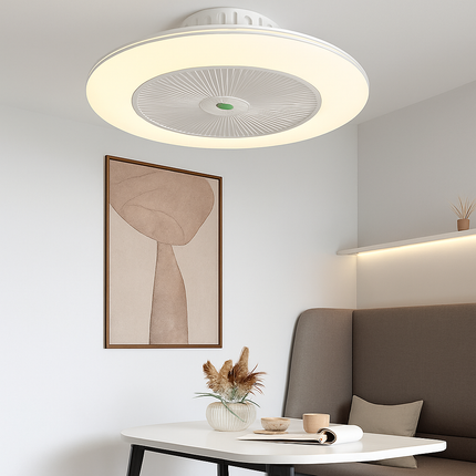 Ventilateur de plafond LED avec lustre et télécommande intégrée — LZ7D9X