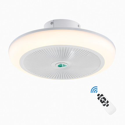 Ventilateur de plafond LED avec lustre et télécommande intégrée — LZ7D9X