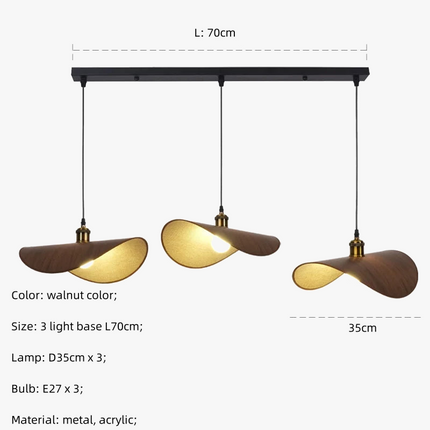 Wabi Sabi minimalisme E27 suspension Led lumière rétro chapeau Led suspension lampe salle à manger nordique suspension lampe Led Droplight Luminarias