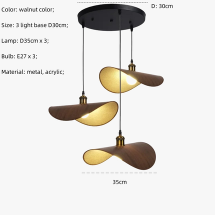 suspension Wabi Sabi minimalisme E27 Led lumière rétro chapeau Led suspension lampe salle à manger nordique lampe Led Droplight Luminarias