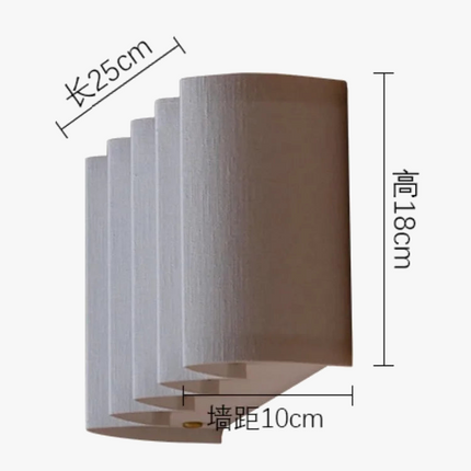 Applique murale LED nordique vague en tissu pour salon et chambre — LZ4X9P2