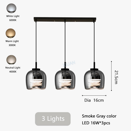 Lampe de chevet suspension en verre simple pour luminaire — LZ4X9P
