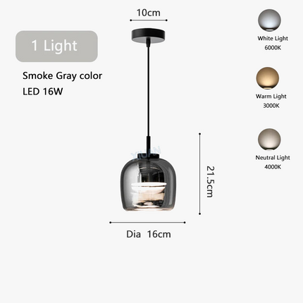 Lampe de chevet suspension en verre simple pour luminaire — LZ4X9P