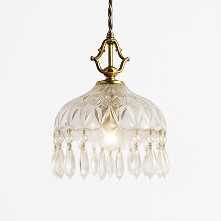Suspension LED intérieure en verre style rétro français — LZ4P9X