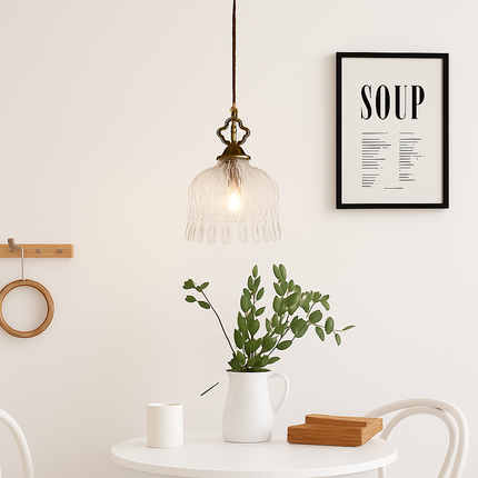 Suspension LED intérieure en verre style rétro français — LZ4P9X