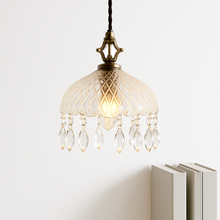 Suspension LED intérieure en verre style rétro français — LZ4P9X