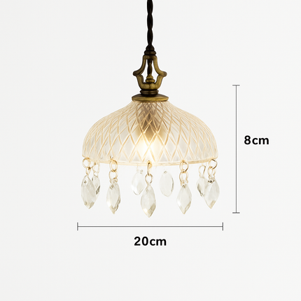 YEBMLP Suspension en verre rétro français d'intérieur à LED